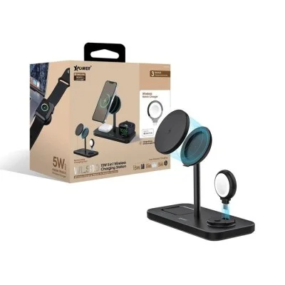 XPower WLS10 5 In1 15W Magnetic Wireless Charging Station - Black